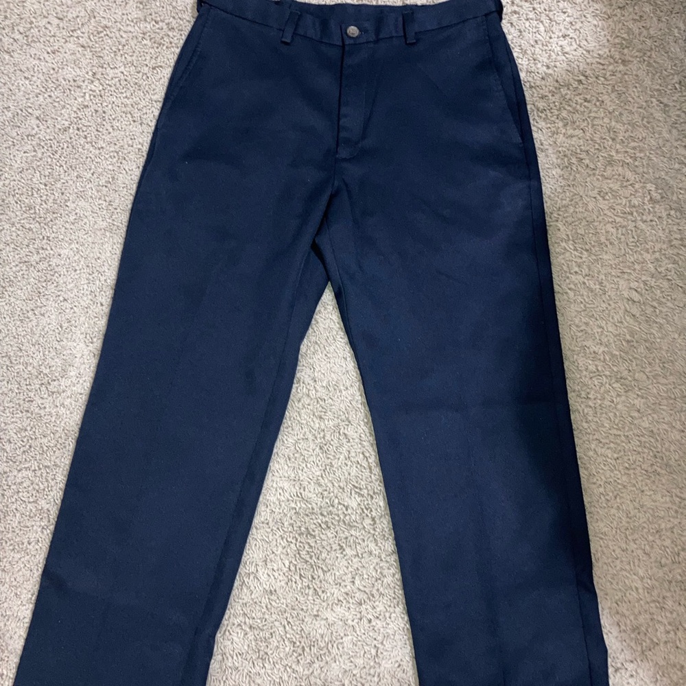 Men Navy Haggar slacks